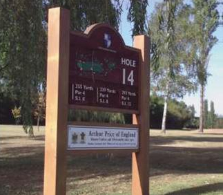 Large ceder tee sign
