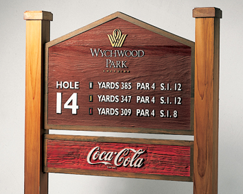 Western Red Cedar Tee Sign