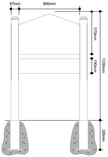ceder large golf sign dimensions