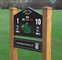 Granite golf sign